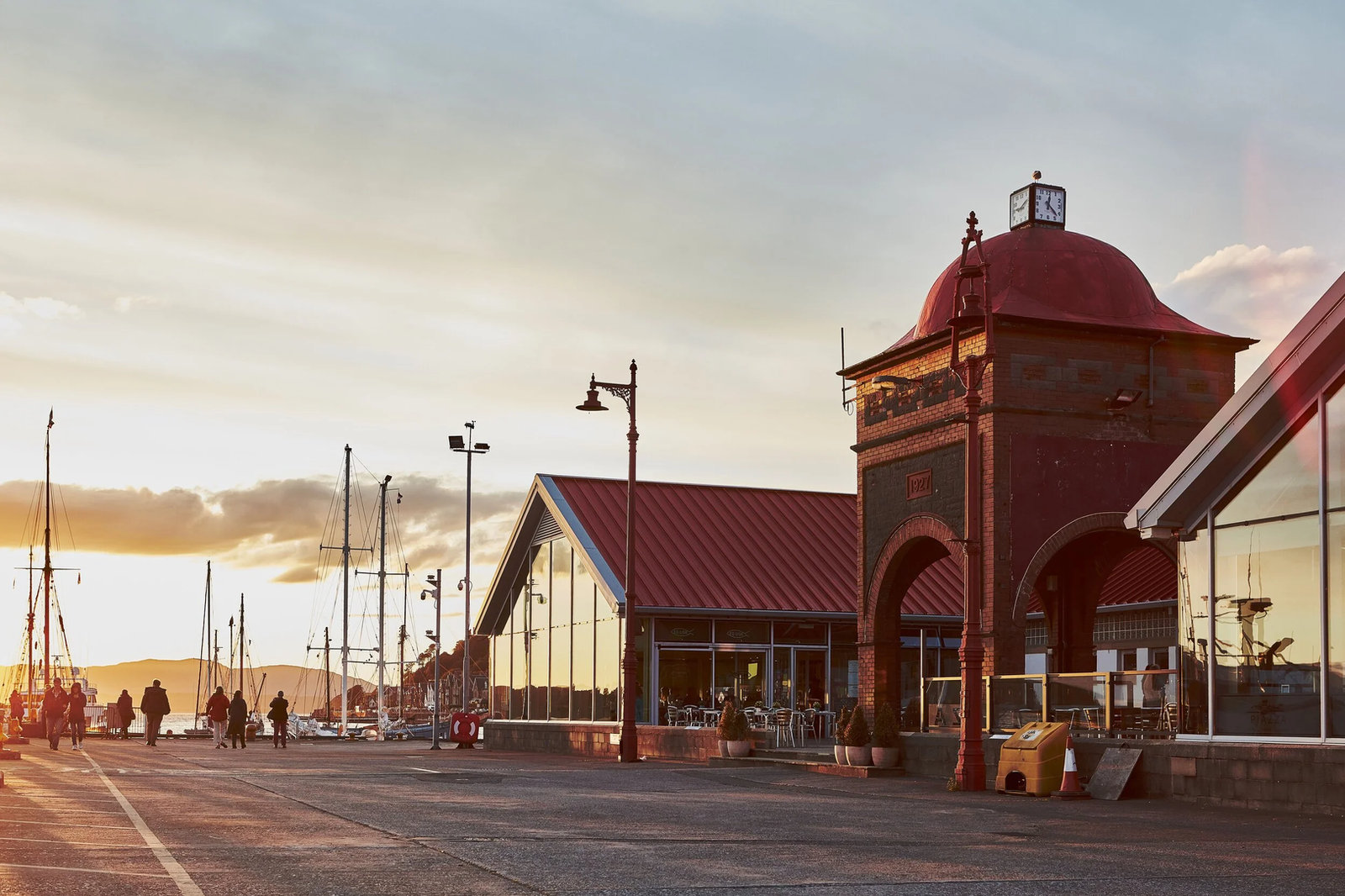 The waterfront in evening light