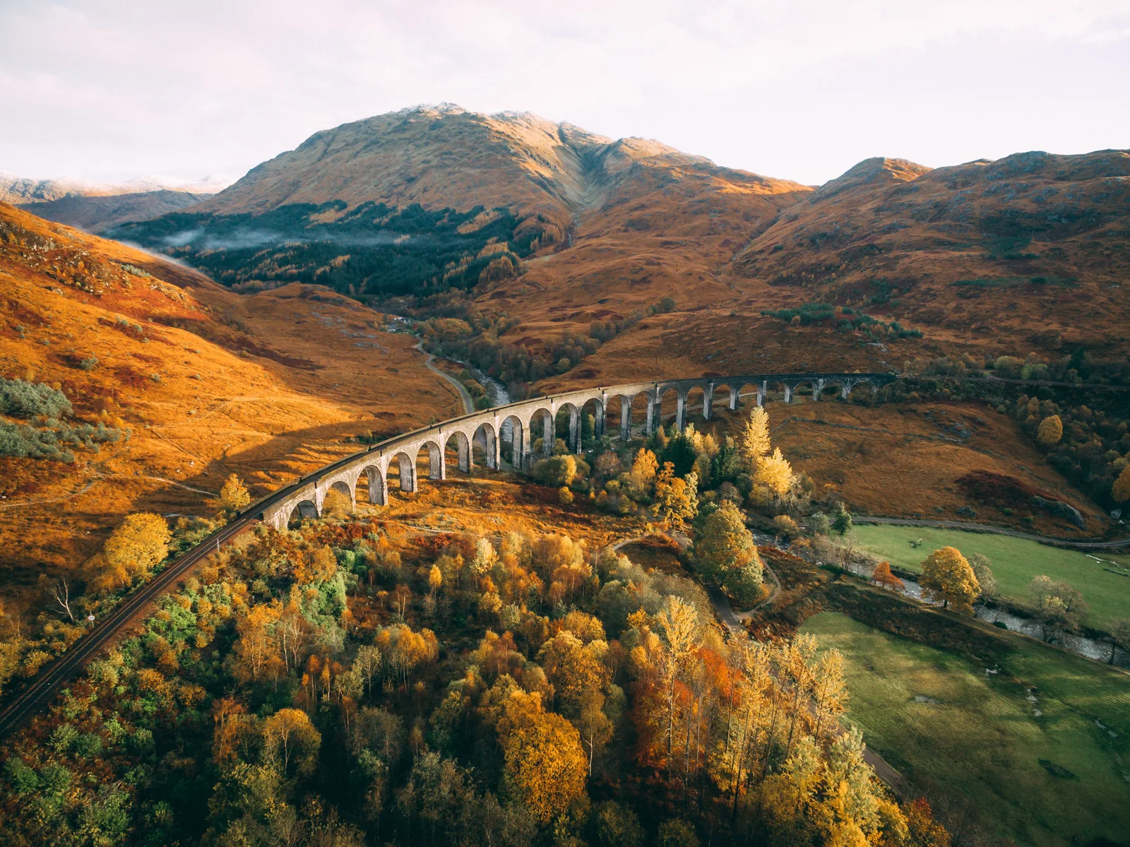 Glenfinnan Viaduct in autumn