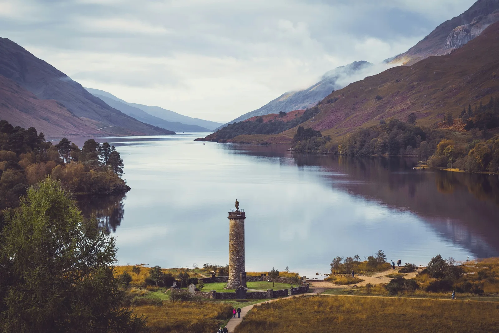 The Glenfinnan Monument beside Loch Shiel