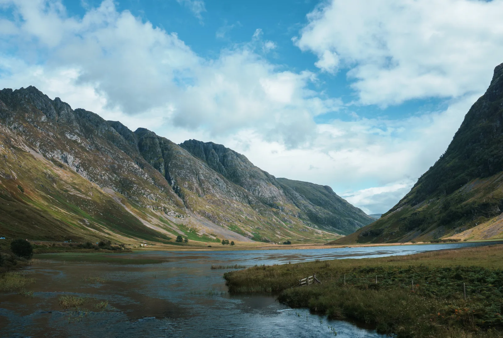 A Highland loch between the mountains